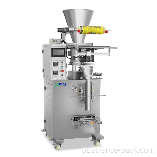 Máquina vertical para enchimento e selagem de grãos de cereais / açúcar / aveia